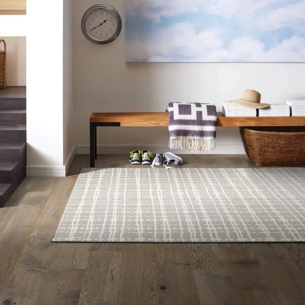 A light-colored Shaw Floors area rug | The Floor Store